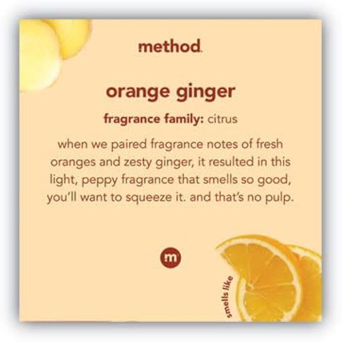 Method FOAMING HAND WASH, ORANGE GINGER, 10 OZ PUMP BOTTLE, 6/CARTON - Image 3